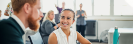 WCB Saskatchewan, office workers, happy